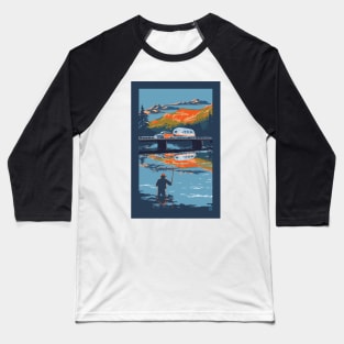 Retro Airstream travel poster Baseball T-Shirt